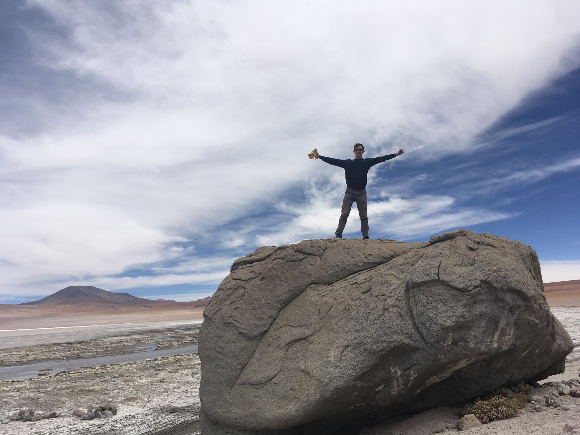 A photo of me on a rock